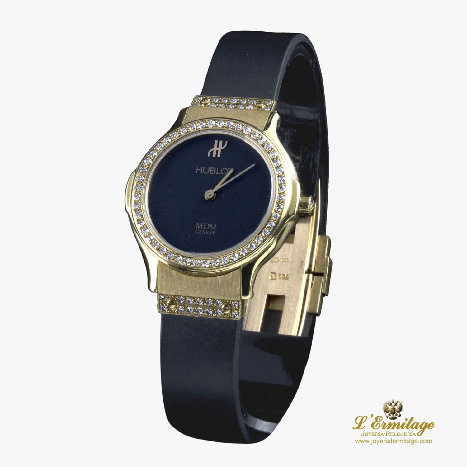 Classic oro amarillo y diamantes cuarzo señora