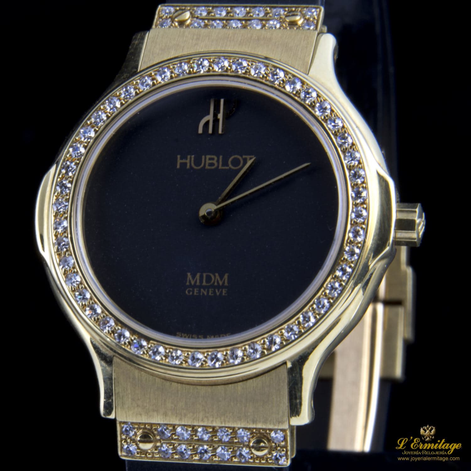 Classic oro amarillo y diamantes cuarzo señora